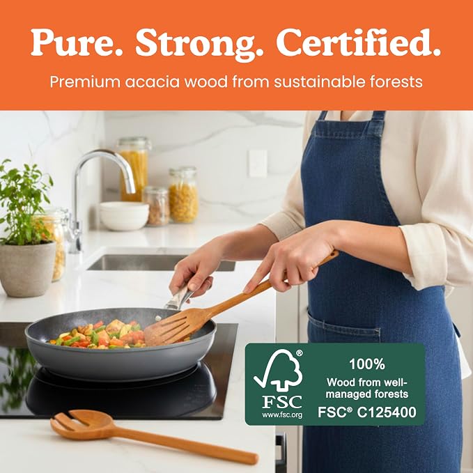Non-Toxic Cooking Utensils – 6-Piece Kitchen Utensils Set, Glue-Free & - Image 4