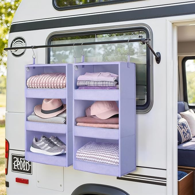 GRANNY SAYS 3 Shelf Hanging Closet Organizers and Storage, Collapsible Closet - Image 5