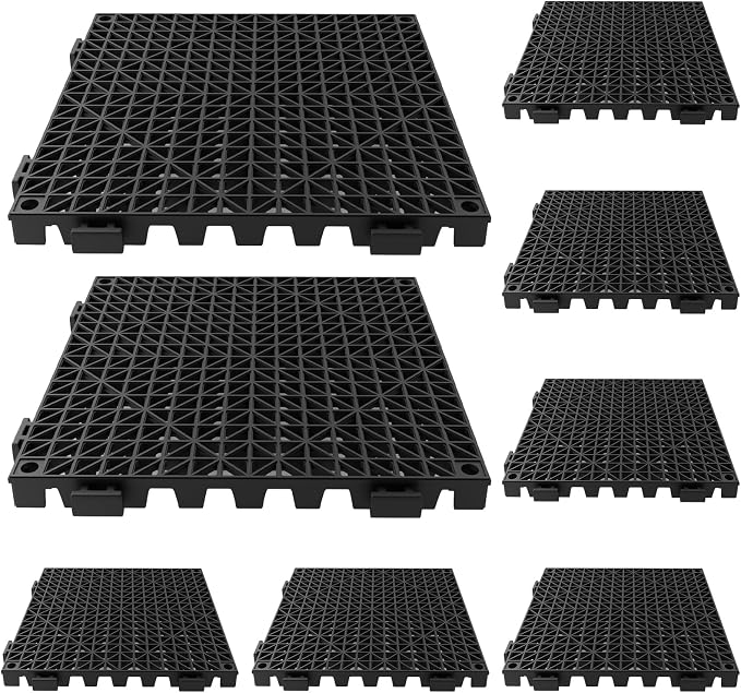 Tioncy 8 Pcs Bar Countertop Supplies Interlocking Mats 12 x 12 Inch Rubber by Tioncy