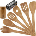 PriorityChef Wooden Spoons for Cooking, Non Scratch Bamboo Cooking Utensils by PriorityChef