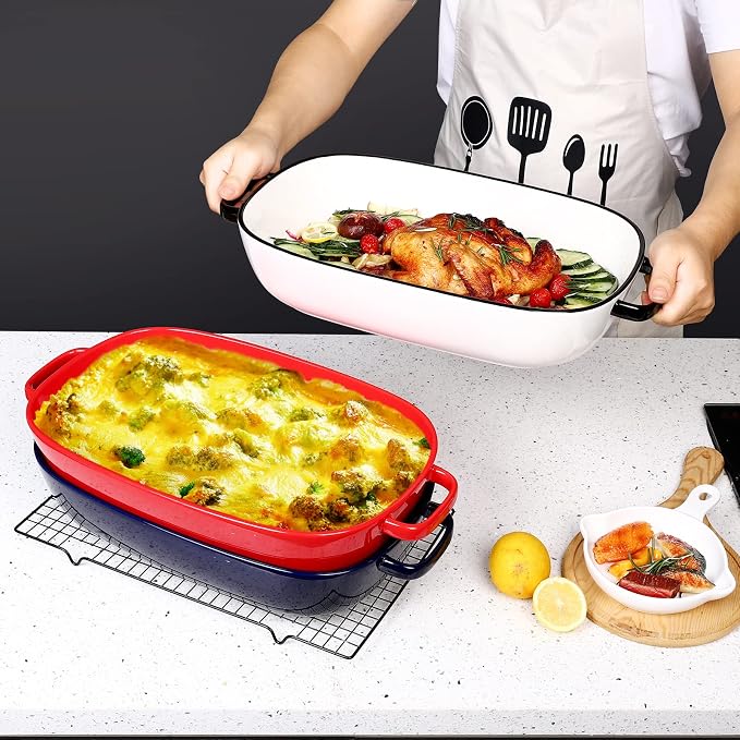 4.5 Quart Ceramic Baking Dish, Serving Bakeware - Image 3