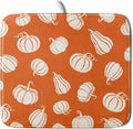 Fall Dish Drying Mat for Kitchen Counter Autumn White Pumpkins Festival by Unknown