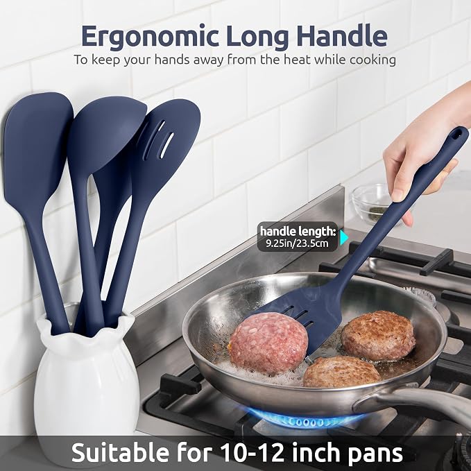 Silicone Kitchen Cooking Utensil Set: U-Taste High Heat Resistant 13.6in - Image 6