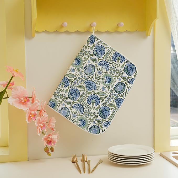 Floral Dish Drying Mat 18x24 Inches - Image 4