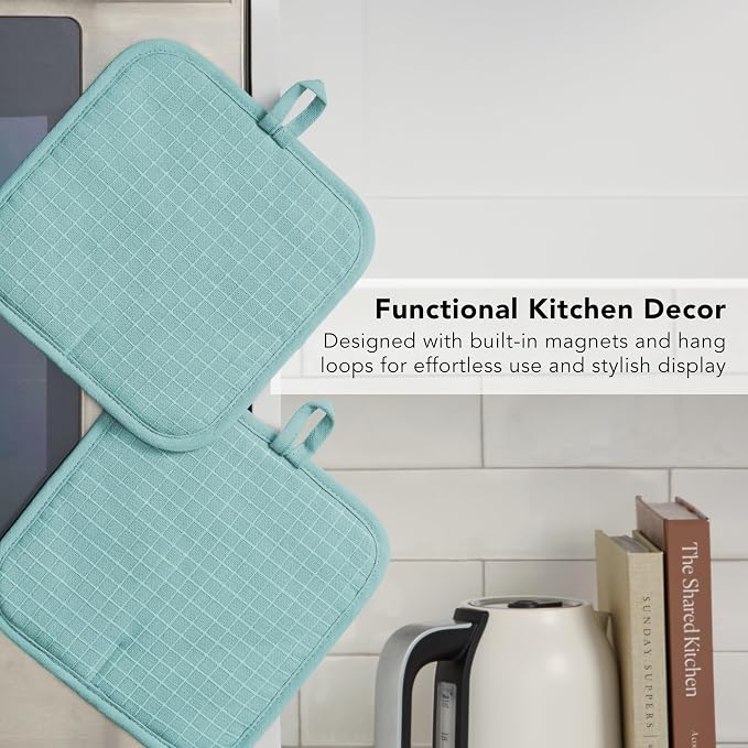 KITCHENAID Gourmet Series Gridlines Pot Holders 2-Pack Set, Heat Resistant up - Image 6