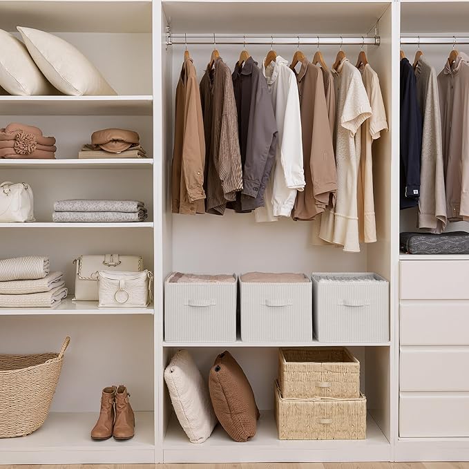 StorageWorks Foldable Shelf Organizer Bins, Closet Storage Baskets - Image 4