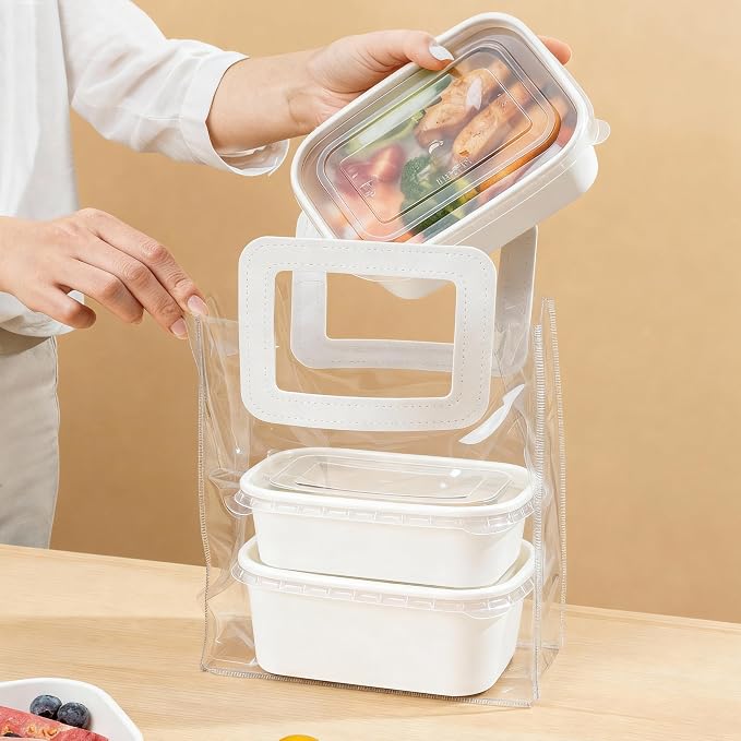 DI QIU REN 50-Pack 35oz Disposable Meal Prep Containers - Image 7