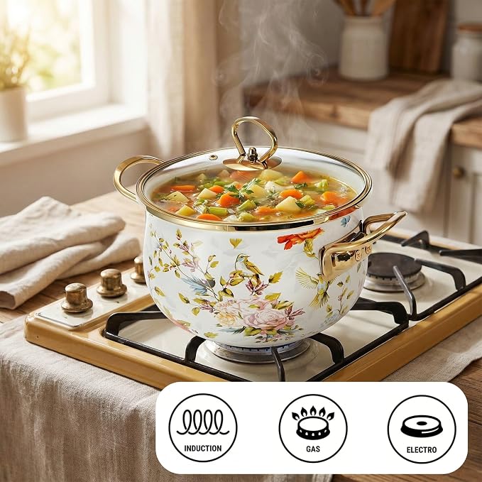 SOUJOY 2.8 Quart Enamel Stockpot - Image 5
