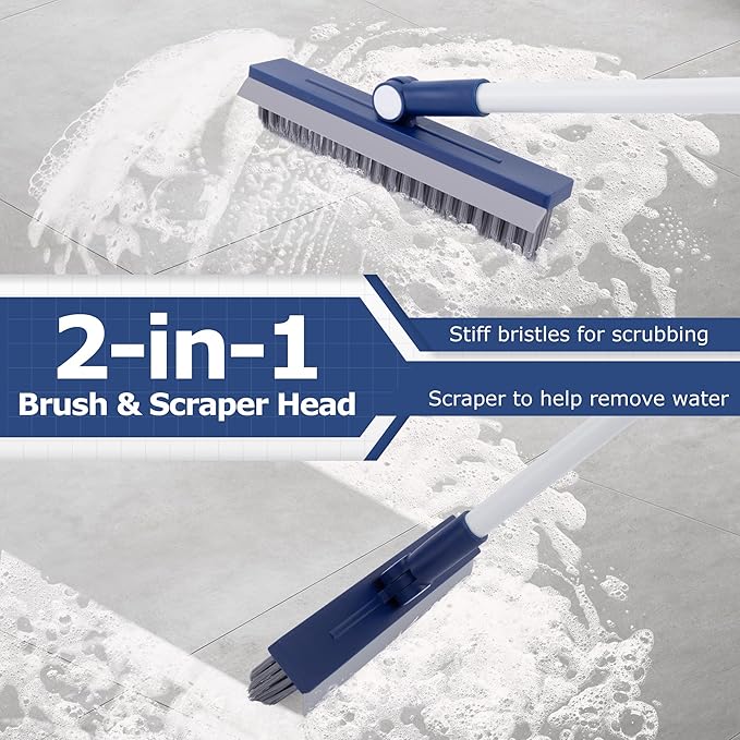 IVYROLL Grout Brush with Long Handle, Grout Cleaner Brush - Image 3