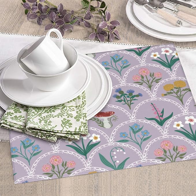Vintage Flowers Dish Drying Mat 16x18 Inch, Microfiber Absorbent Fast Dry Mat - Image 7