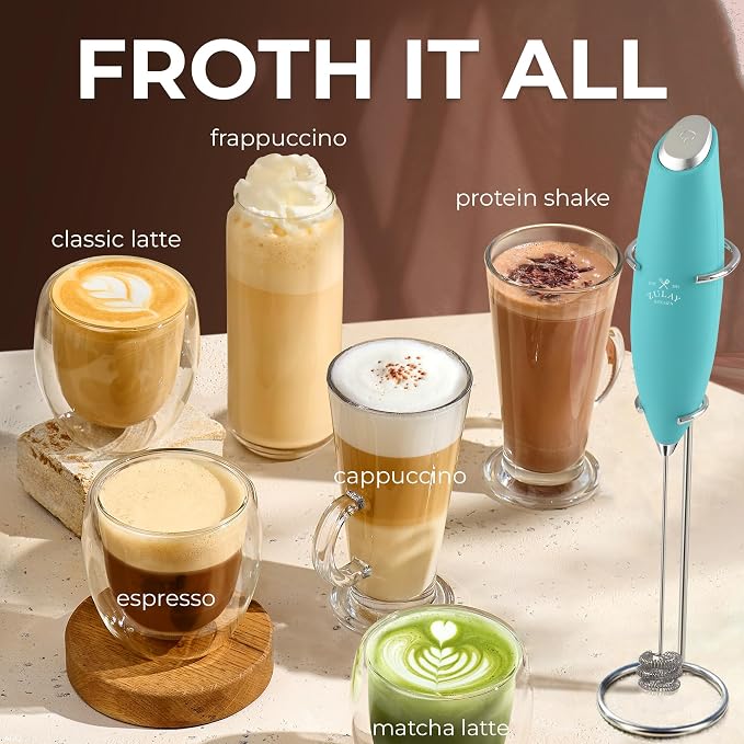 Zulay Kitchen Patented Tornado Triple Whisk Milk Frother - Image 5