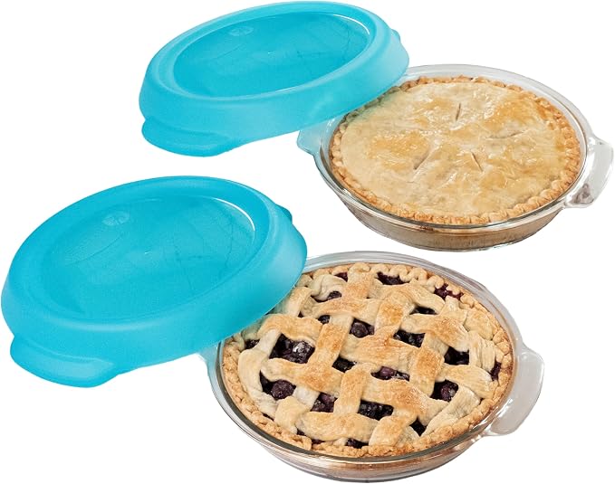 Libbey Baker’s Premium 2 Piece Glass Pie Plate, Space Saving Casserole Dish Set by Libbey