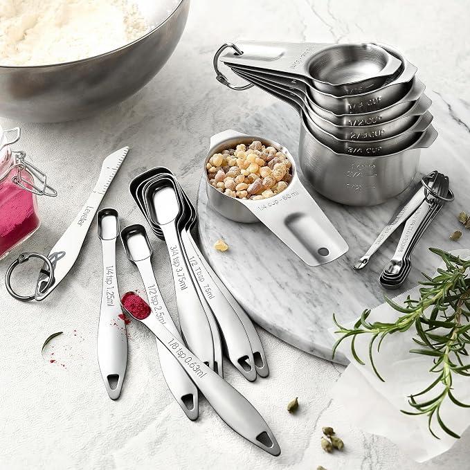 Spring Chef Stainless Steel Measuring Cups & Spoons Set of 20 - Image 3