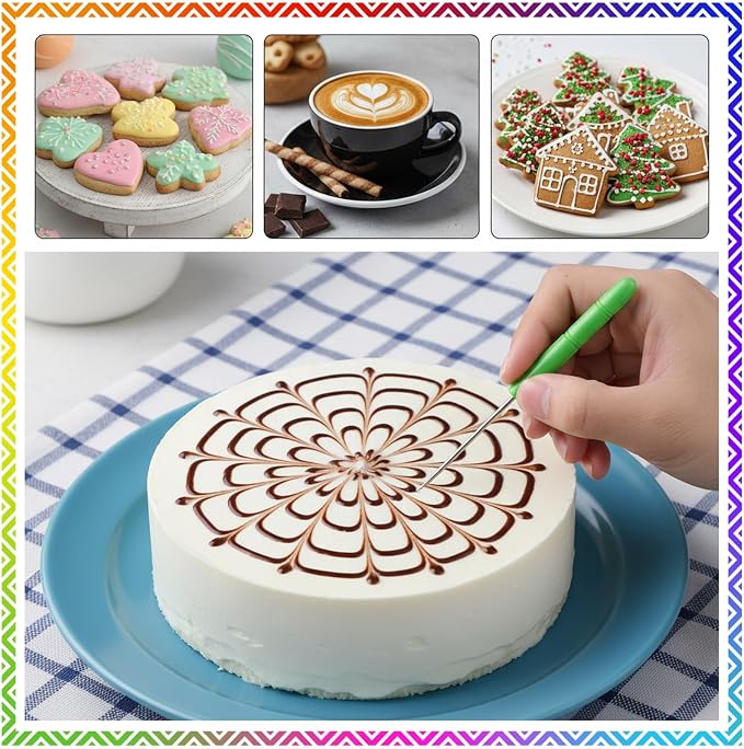 TIESOME 24Pcs Sugar Stir Needle Scriber Needle Biscuit Icing Pin DIY Baking Pin - Image 6