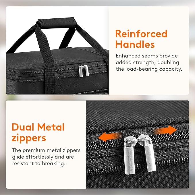 Lifewit Insulated Double Decker Casserole Carrier, Expandable Lasagna Lugger - Image 7