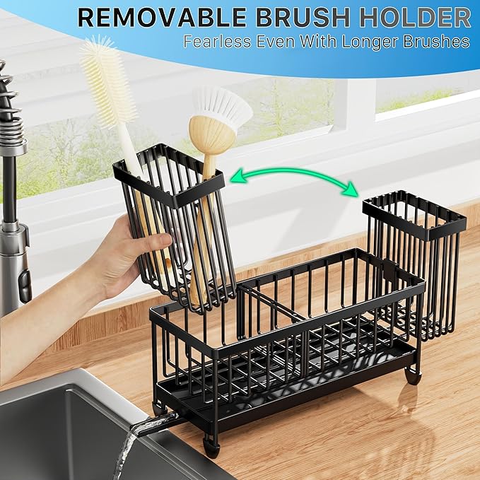 Cisily Sponge Holder for Kitchen Sink, Sink Caddy Organizer - Image 3