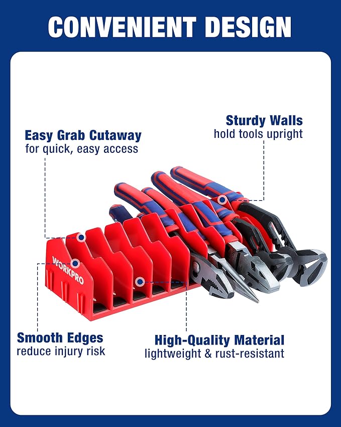 WORKPRO 2-Pack Plier Organizer Rack, Pliers Holder and Cutter Organizers - Image 5