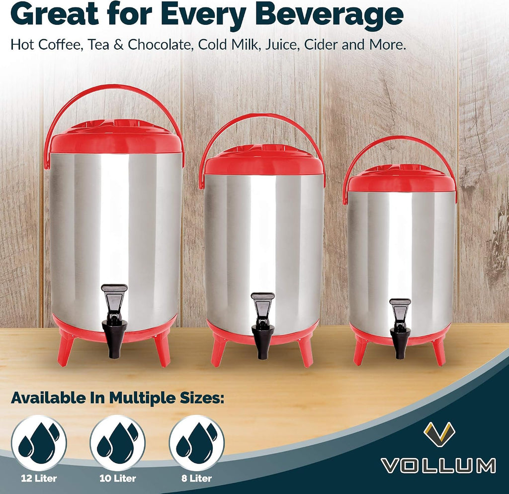 Stainless Steel Insulated Beverage Dispenser – Insulated Thermal Hot