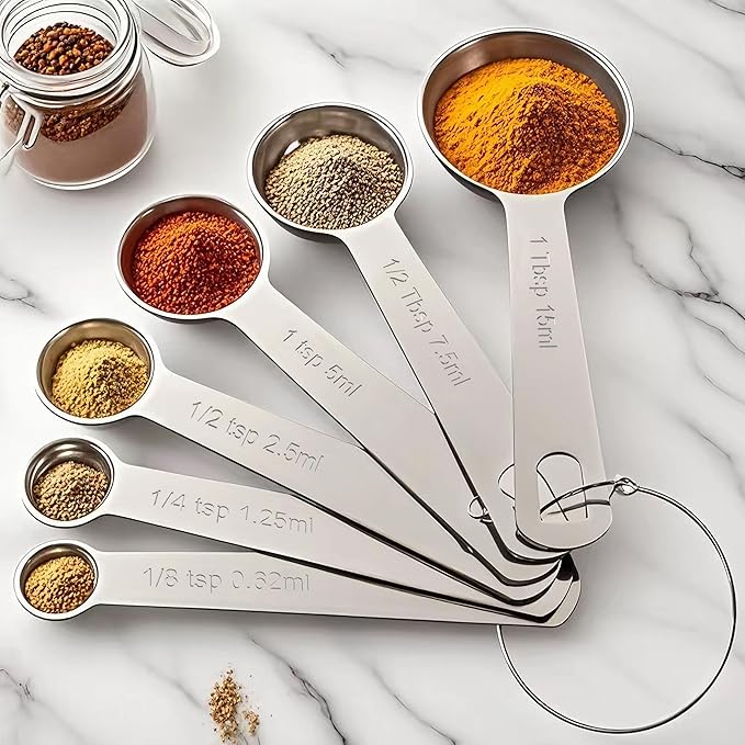 TILUCK Stainless Steel Measuring Spoons Set, Coffee Scoop Spoon, Kitchen Gadgets - Image 6