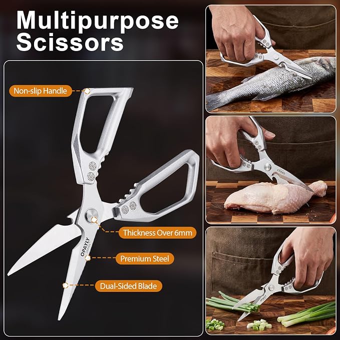 3PCS Heavy Duty Kitchen Scissors Set All Purpose - Image 4