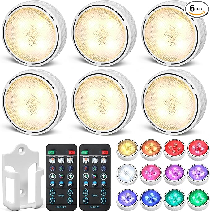 Cabinet Lights, Battery Operated LED Puck Lights by Unknown