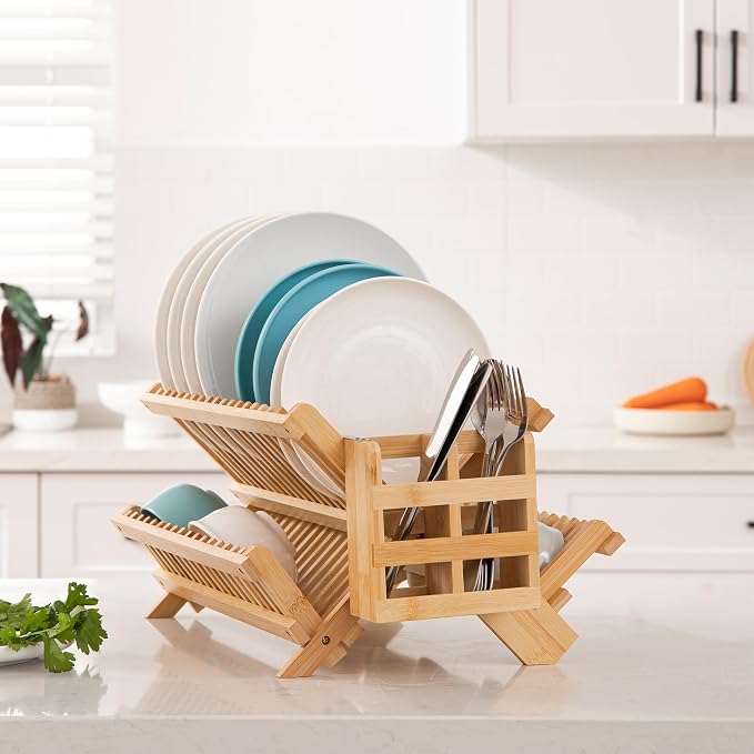 HBlife Bamboo Dish Drying Rack - Image 3