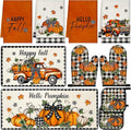 Fanfanwin 10 Pcs Thanksgiving Kitchen Decor Set Kitchen Towels Pot Holders Oven by Fanfanwin