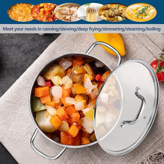 E-far 10 Quart Pot, Stainless Steel Stock Cooking Pot - Image 6