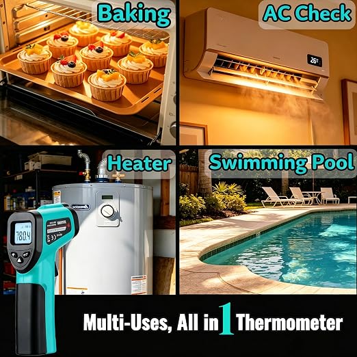 Infrared Thermometer Gun, -58℉~1022℉| Digital Laser Temperature Gun - Image 7