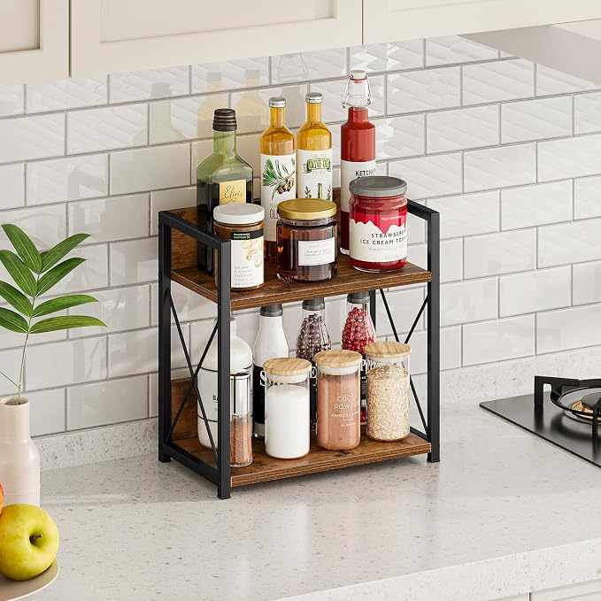 Giikin Kitchen Countertop Organizer, 2 Tier Spice Rack Organizer - Image 4
