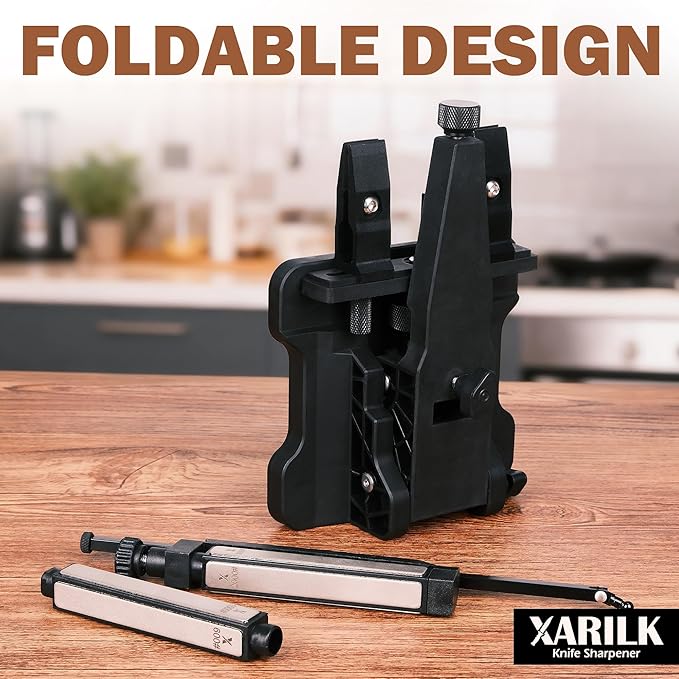Portable Folding Adjustable Knife Sharpener – Includes 2 Diamond Sharpening - Image 4