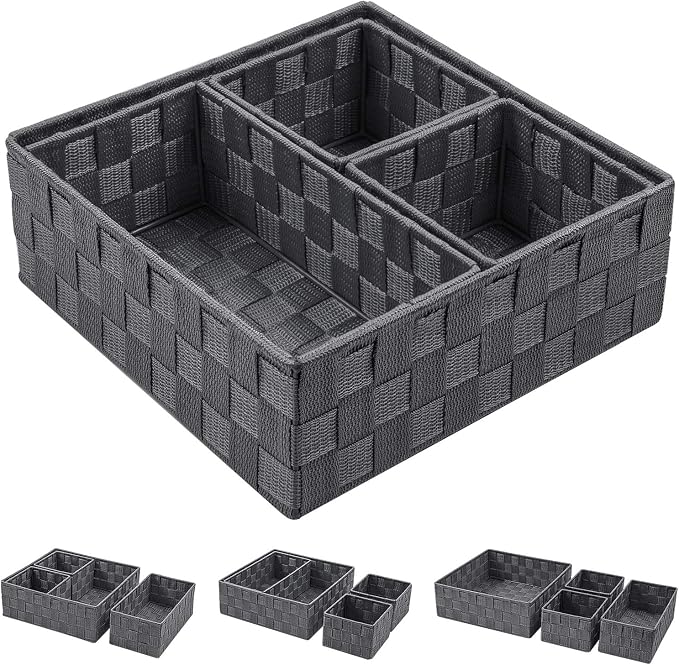 Posprica Woven Storage Baskets for Organizing, Small Baskets Cube Bin Container - Image 2