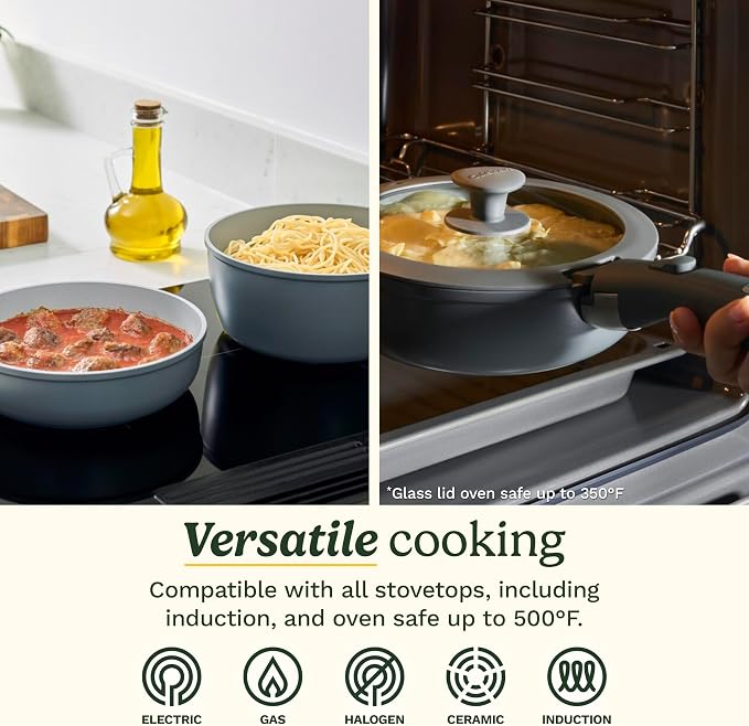 Cuisinart 13-Pc, ClickSmart Nonstick Detachable Handle Ceramic Cookware - Image 7