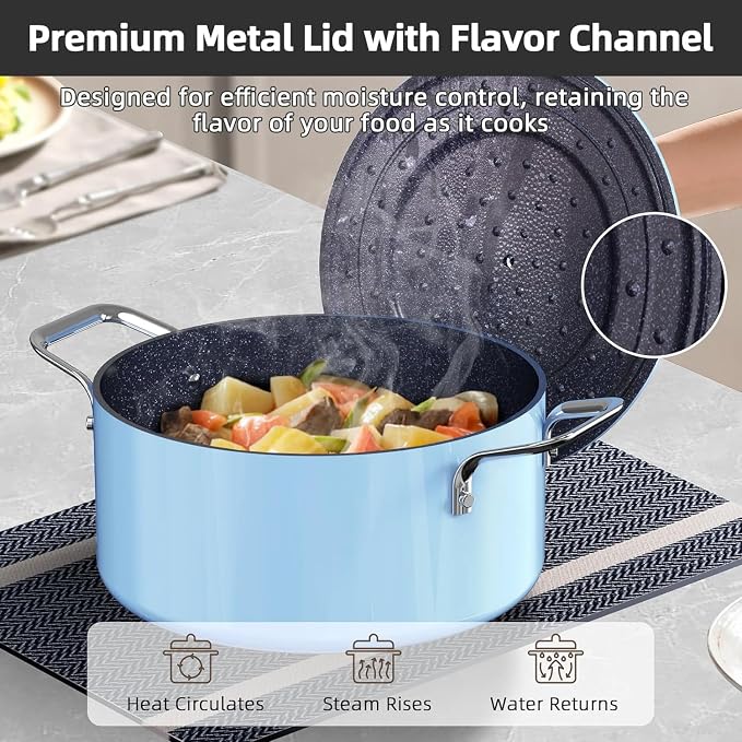 Nuwave Lux 13pc Forged Lightweight Cookware Set PFAS Free, Healthy G10 Duralon - Image 4