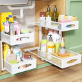 Under Sink Organizer, 2 Tier Pull out Cabinet Organizer Baskets by Kitstorack
