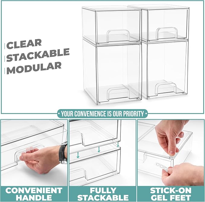 Sorbus Acrylic Storage Containers - Image 5