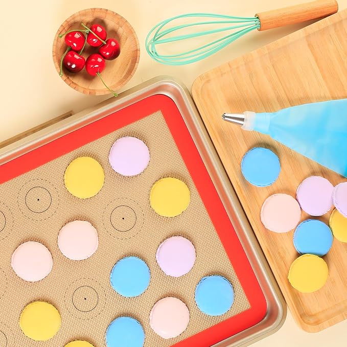 AMYONE Macaron Silicone Baking Mat, Non-Stick Silicone Cookie Sheet Liners - Image 3