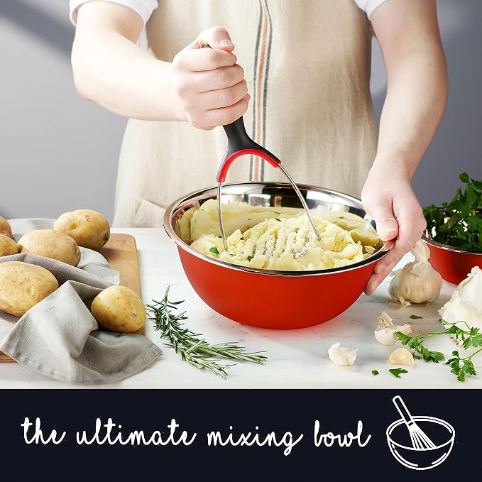 WHYSKO Stainless Steel Mixing Bowl Set, 10 Piece Stainless Steel Mixing Bowls - Image 3
