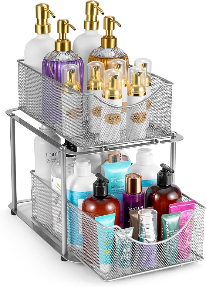 Sorbus 2 Tier Metal Under Sink Organizer by Sorbus