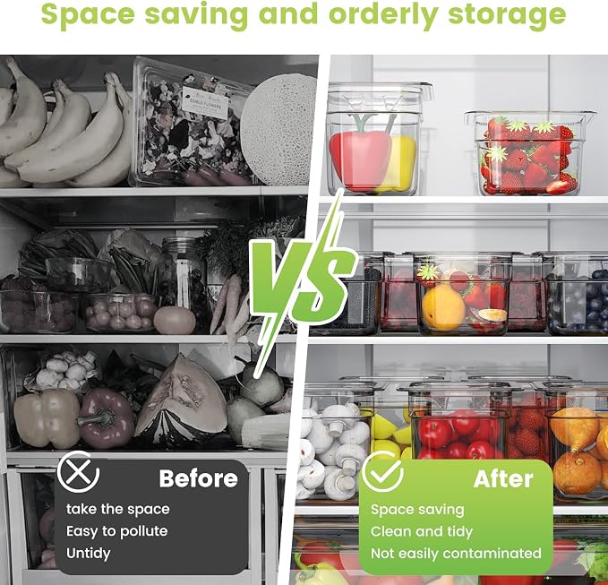 12 Pack Plastic Food Pan with Lid 1/6 Size 4 Inch Deep Restaurant Clear Food - Image 5