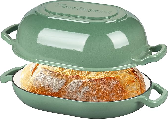 VORRINGARD Enameled Cast Iron Sourdough Bread Oven, Dutch Oven, Loaf Cast Iron by Unknown