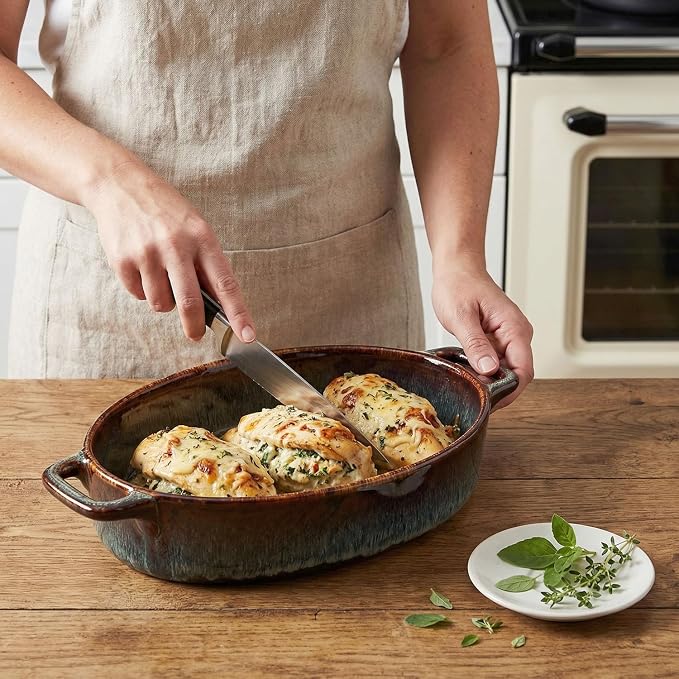 9" x 6" Porcelain Oval Casserole Dishes, 2 pieces Baking Dish - Image 4