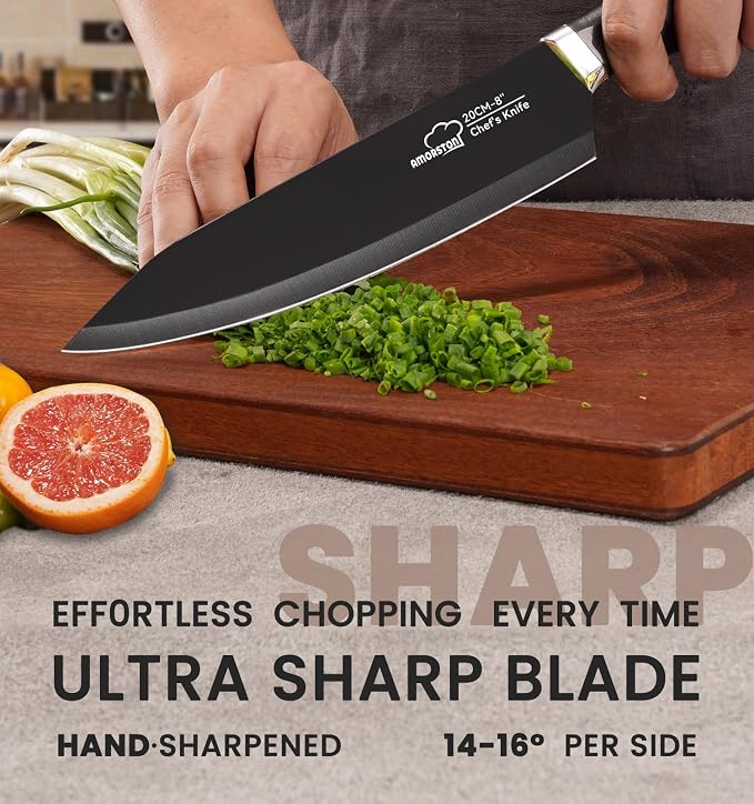 Knife Set, 15 Pieces Kitchen Knife Set - Image 7