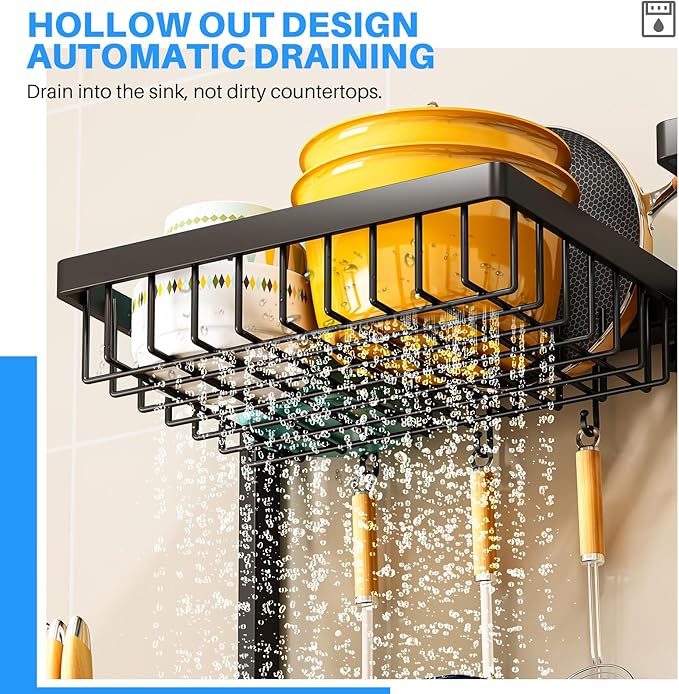 ARSTPEOE 2 Tiers 4 Baskets Over The Sink Dish Drying Rack, fits All Sinks - Image 4