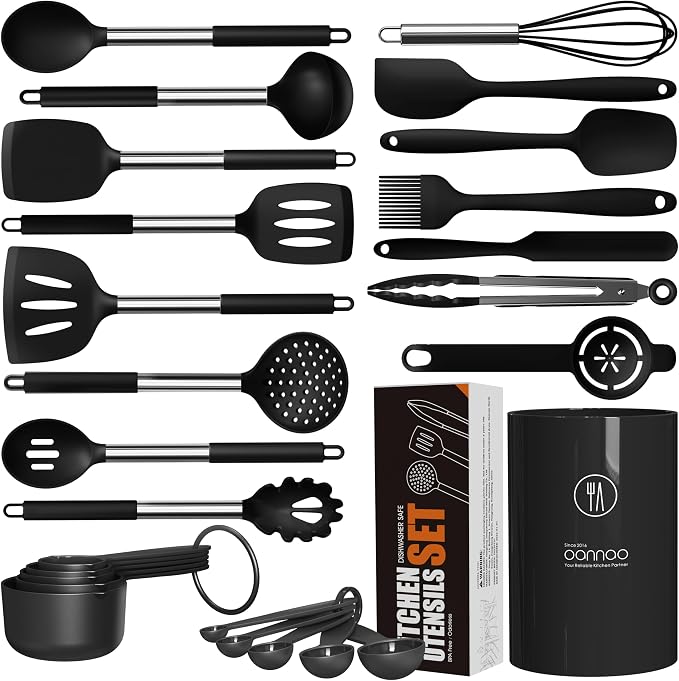 oannao Large Silicone Cooking Utensils Set by oannao