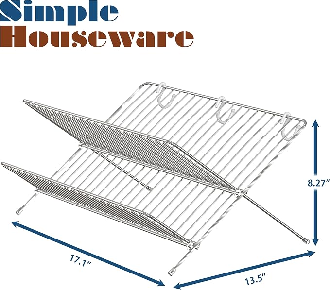 Simple Houseware Collapsible Dish Drying Rack - Image 2