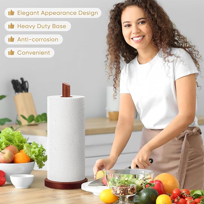 Kaishun Wooden Paper Towel Holder Countertop - Image 6