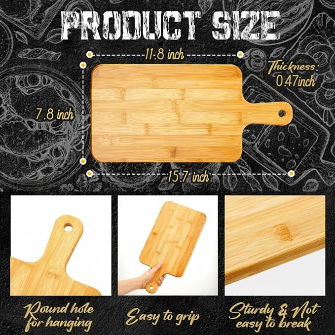 Nuenen 10 Pcs Wood Cutting Board - Image 2