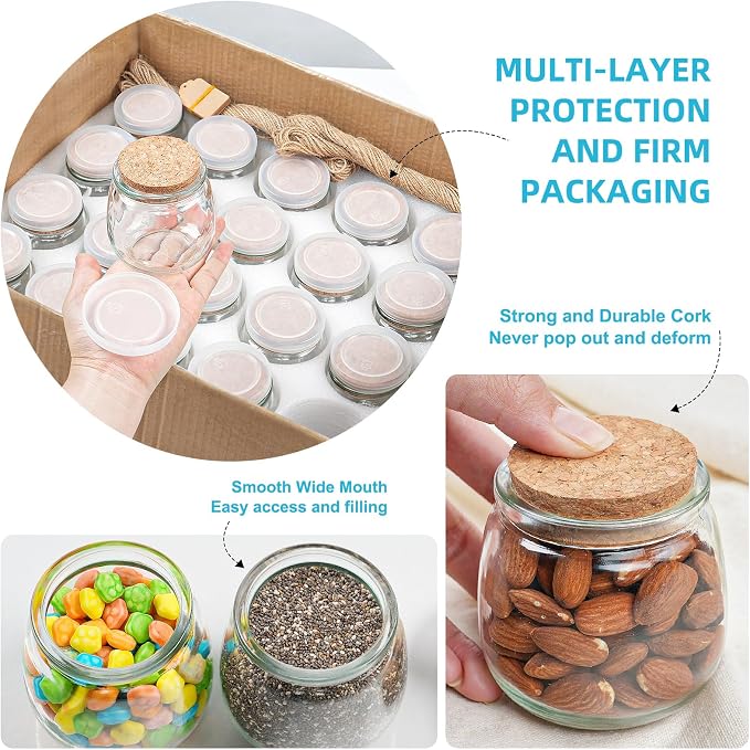 Syntic 40 Pack Small Glass Jars - Image 2