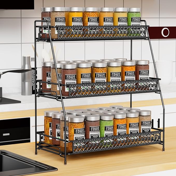 Vintage 3 Tier Spice Rack Organizer - Image 7